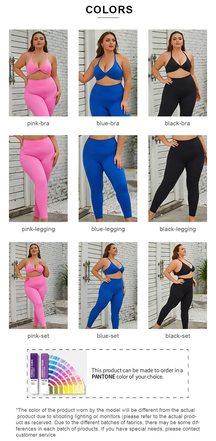 2023 Summer New China Manufactory Wholesale Women Plus Size Sports Yoga Suit High Waist Leggings and Strap Bra Nude Feelings Quick Dry Fitness Workout Gym Suit