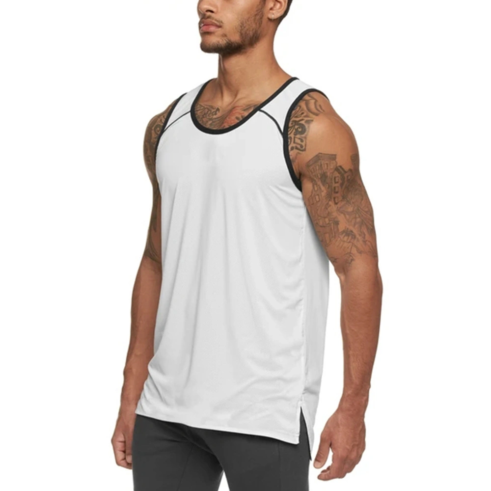 Sy-404 Gym Fitness Men&prime;s Round Neck Athletic Casual Sleeveless T-Shirt Tank Tops