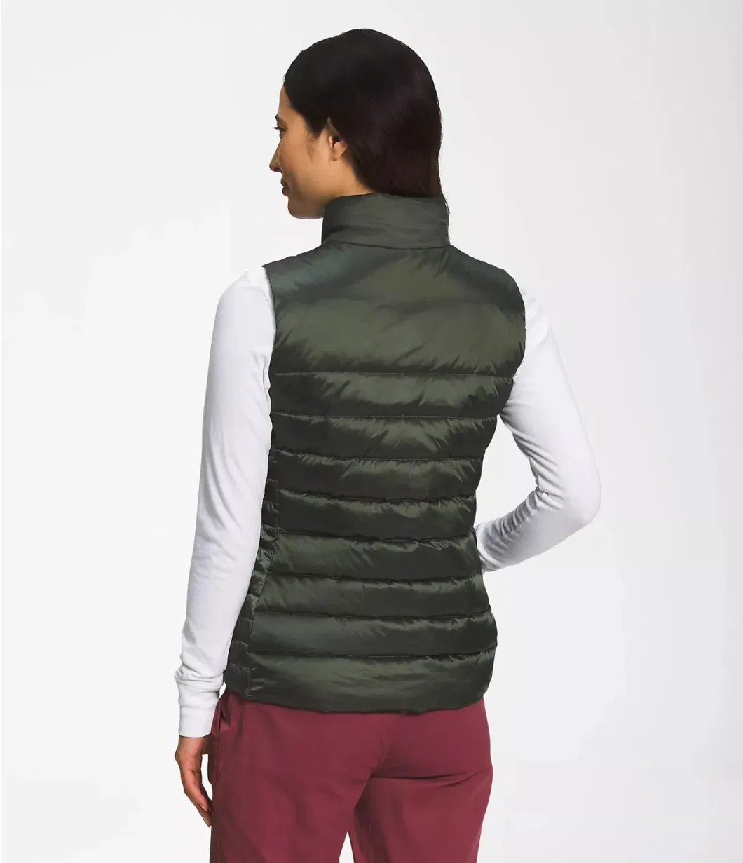 High Quality European Style Women&prime;s Faux Down Lady Sleeveless Puffer Vest Coats Jackets for Ladies