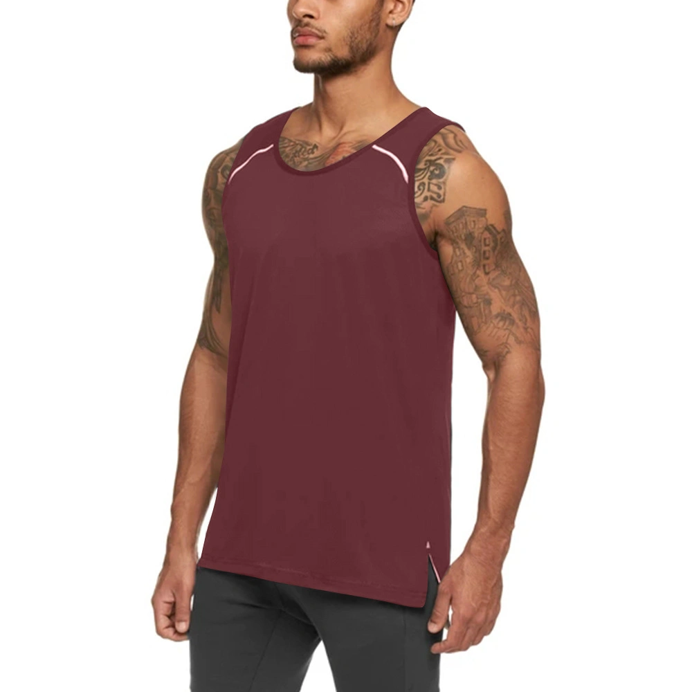 Sy-404 Gym Fitness Men&prime;s Round Neck Athletic Casual Sleeveless T-Shirt Tank Tops